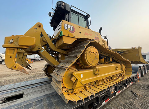 Dozer Loaded on Trailer